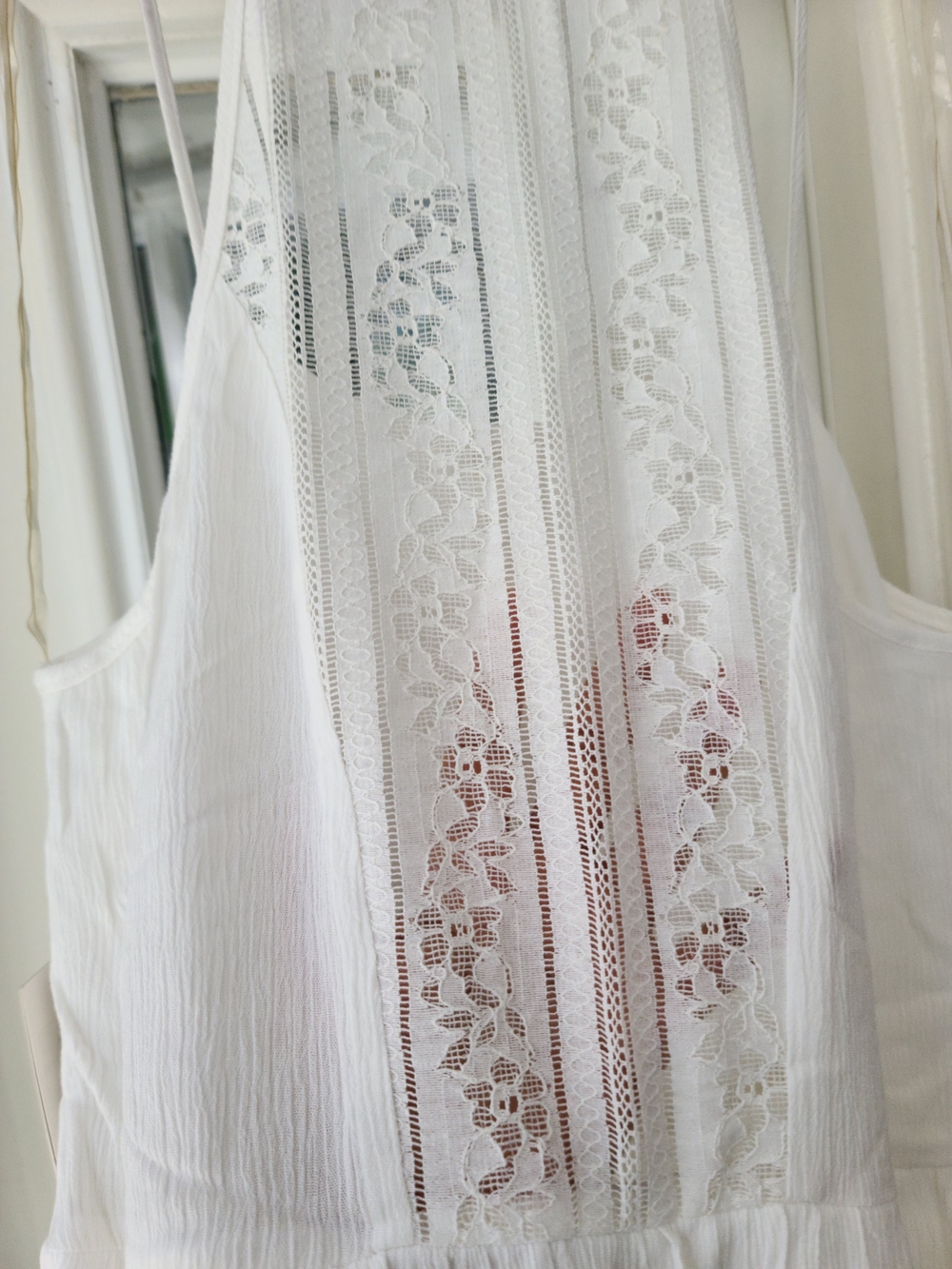 White Lace-Trim Mini Sundress - Unbranded - Picture 6 of 7